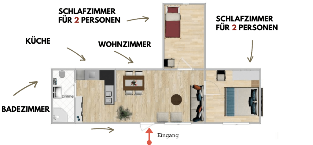 Ferienwohnung Marine Grundriss